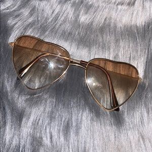 ombre brown heart shaped sunglasses!